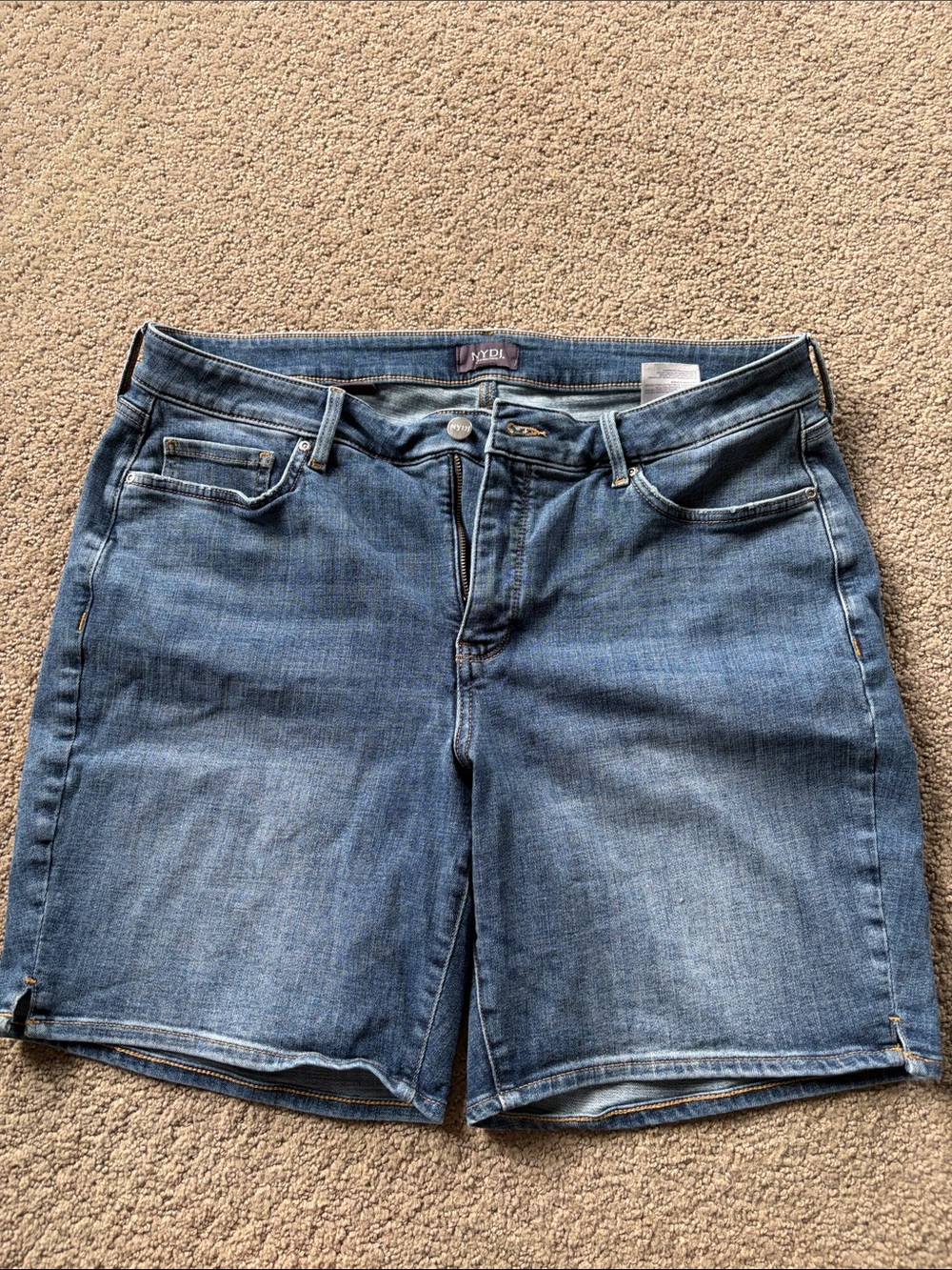NYDJ Women's Mid Blue Stretch Denim Shorts